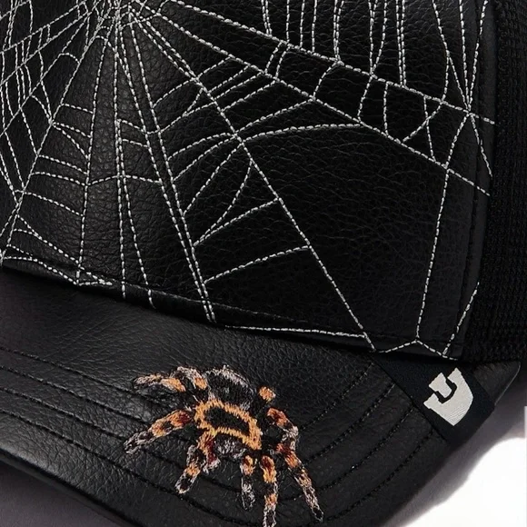 Goorin Bros Black SPIDER WEBS Limited Edition Trucker Hat. Limited Edition NWT - Picture 3 of 8